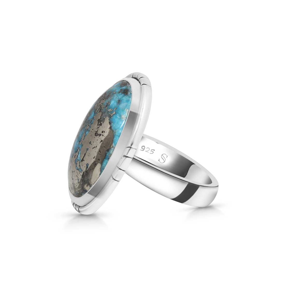 Turquoise Adjustable Ring-(TRQ-R-233.)