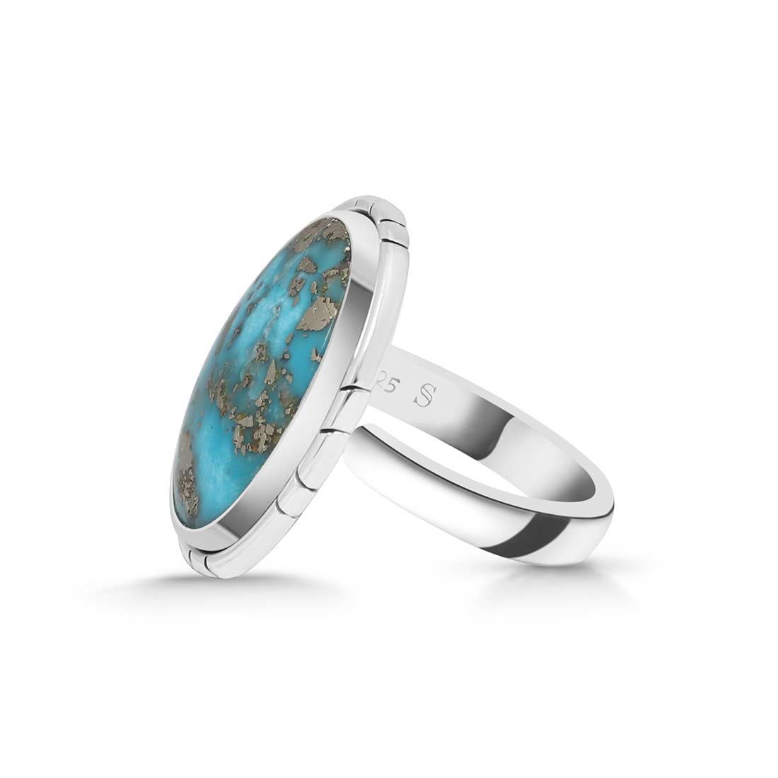 Turquoise Adjustable Ring-(TRQ-R-240.)