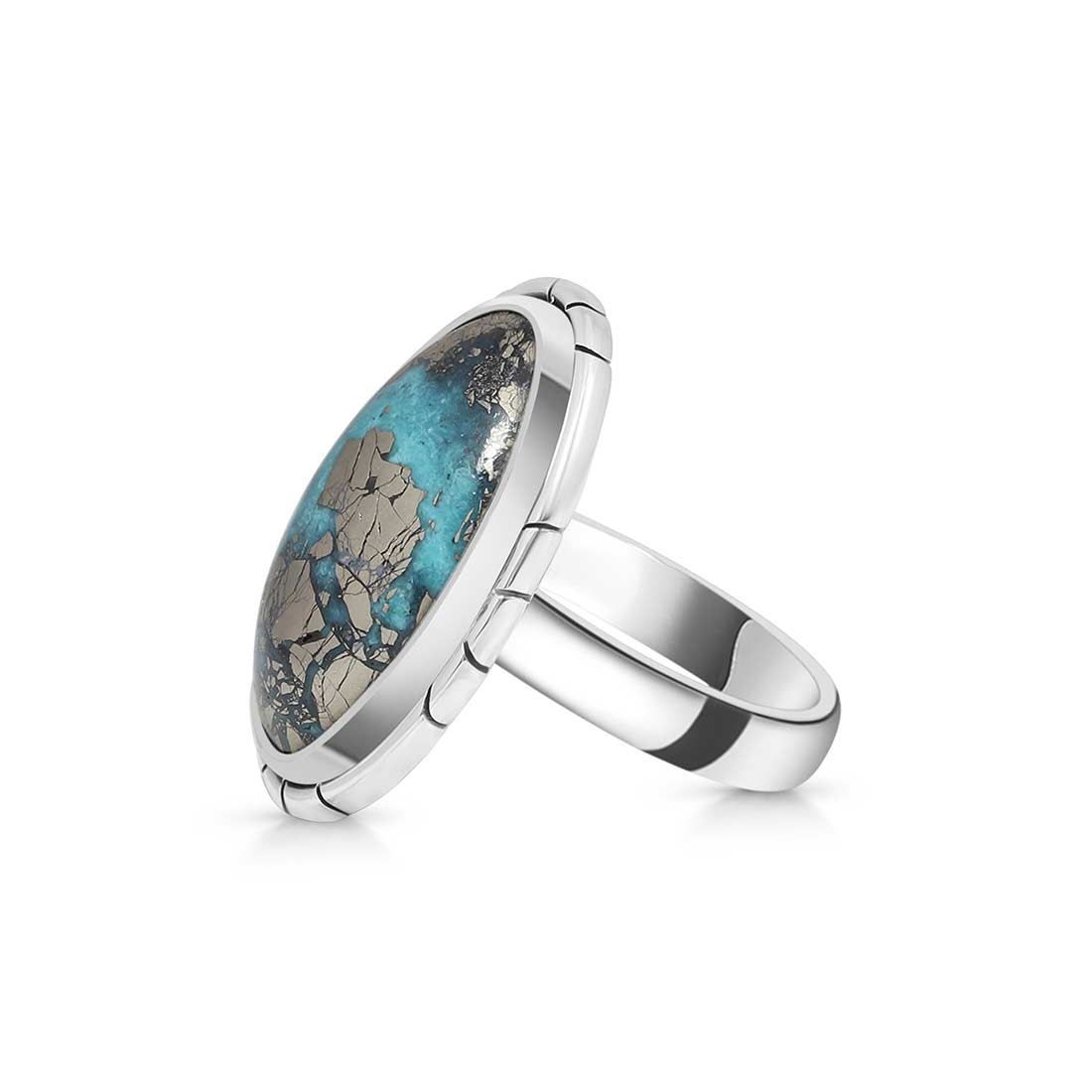 Turquoise Adjustable Ring-(TRQ-R-242.)