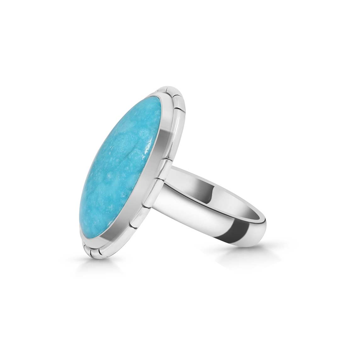 Turquoise Adjustable Ring-(TRQ-R-243.)