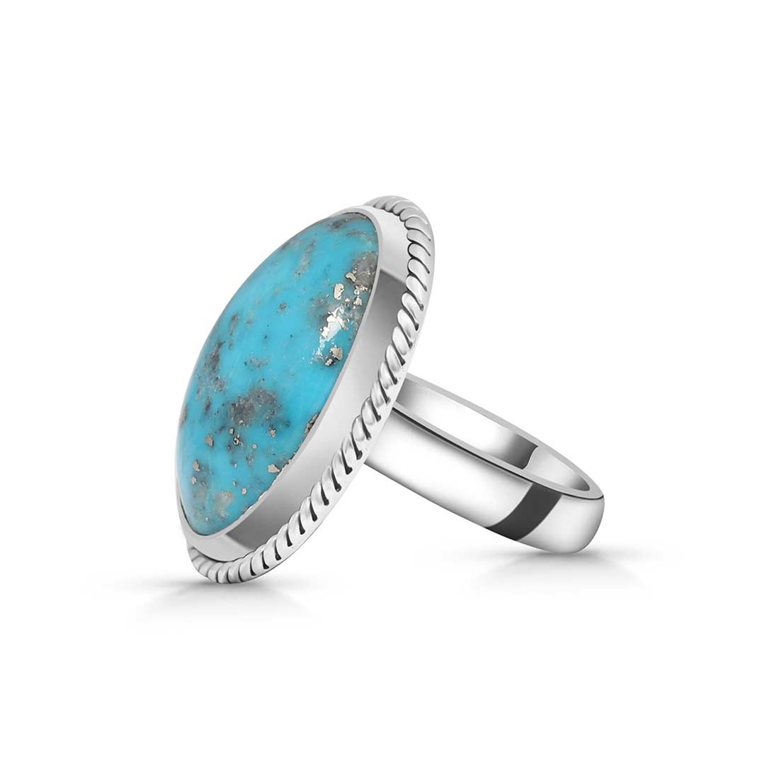 Turquoise Adjustable Ring-(TRQ-R-247.)