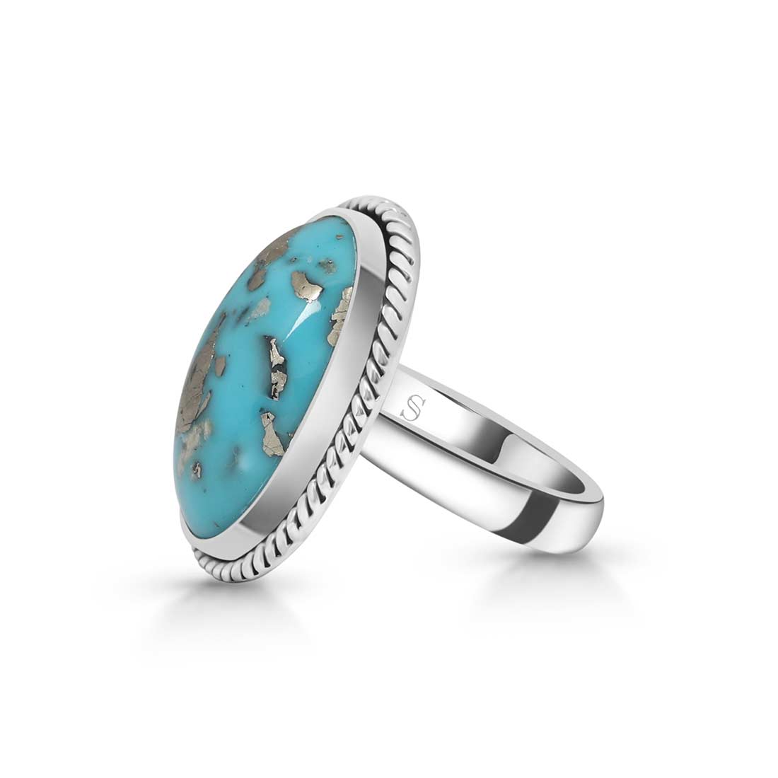 Turquoise Adjustable Ring-(TRQ-R-248.)
