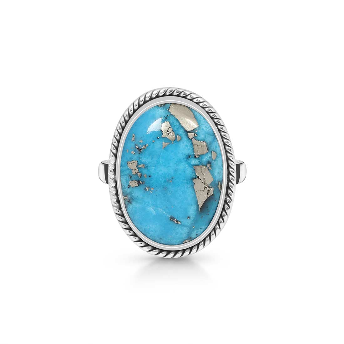 Turquoise Adjustable Ring-(TRQ-R-249.)