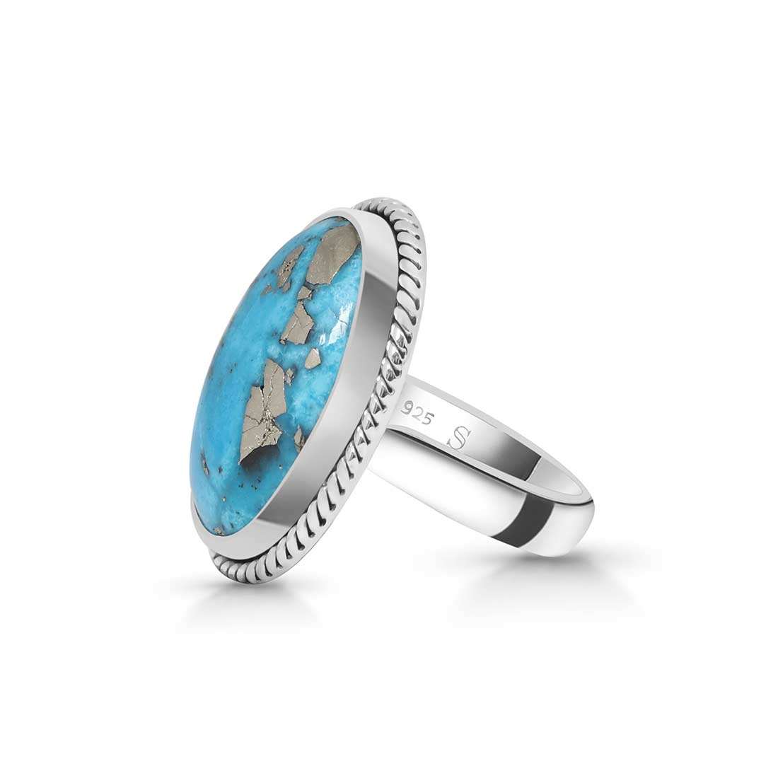 Turquoise Adjustable Ring-(TRQ-R-249.)