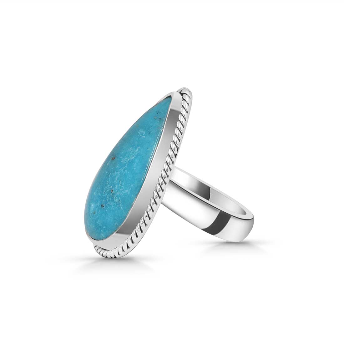 Turquoise Adjustable Ring-(TRQ-R-252.)