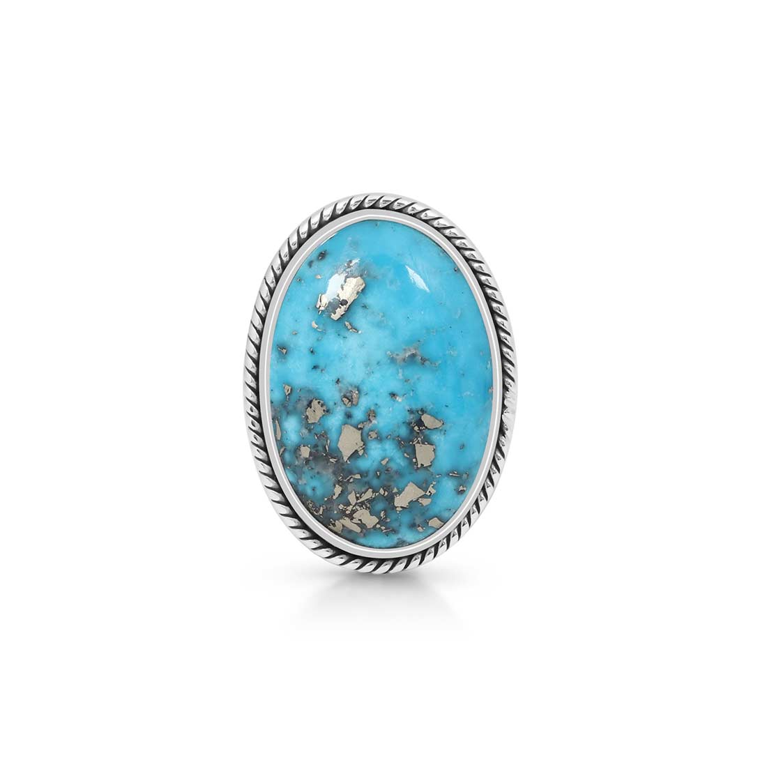 Turquoise Adjustable Ring-(TRQ-R-253.)