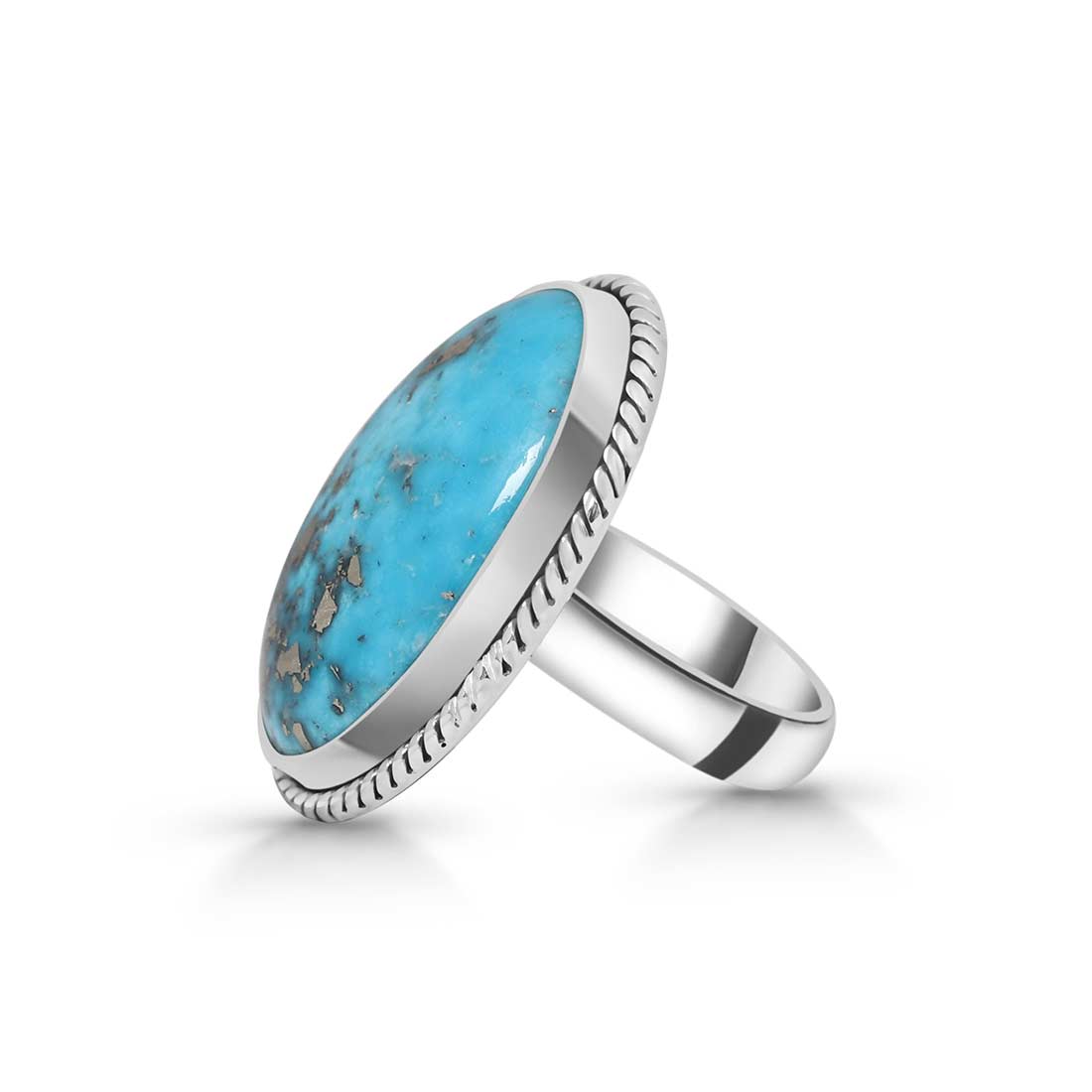 Turquoise Adjustable Ring-(TRQ-R-253.)