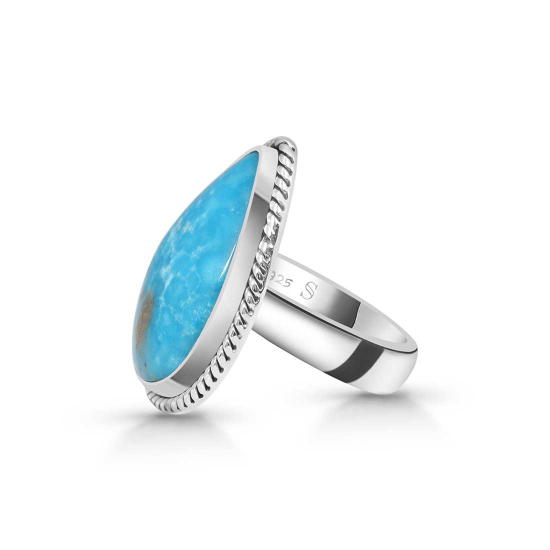 Turquoise Adjustable Ring-(TRQ-R-255.)