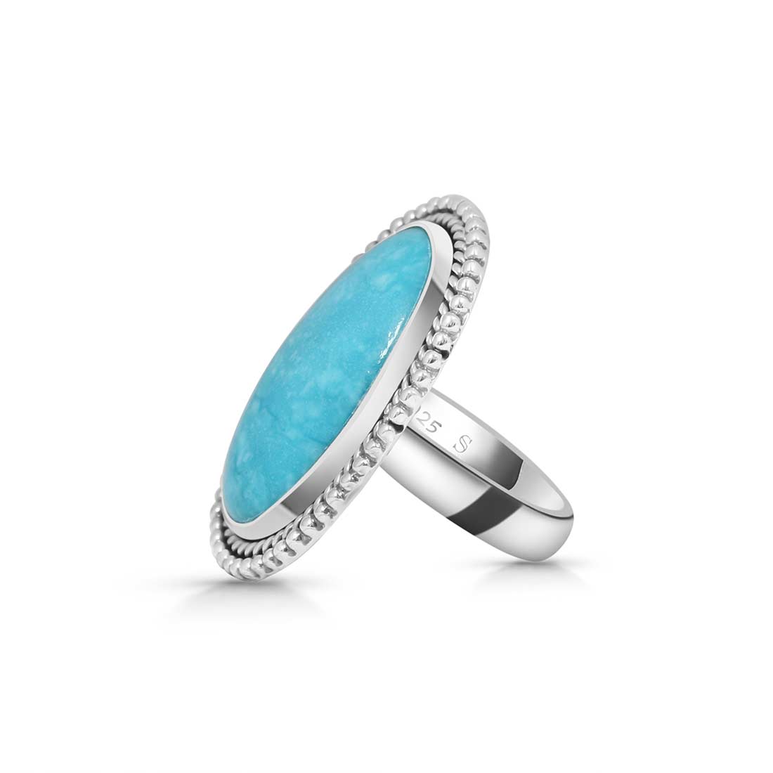 Turquoise Adjustable Ring-(TRQ-R-263.)