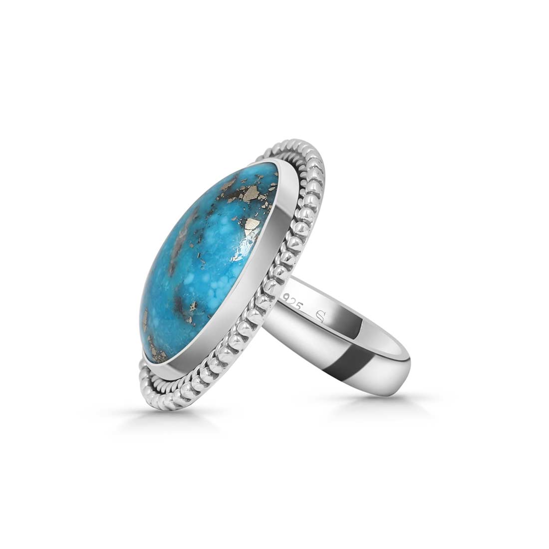 Turquoise Adjustable Ring-(TRQ-R-264.)