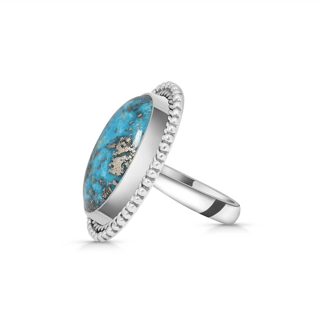 Turquoise Adjustable Ring-(TRQ-R-267.)