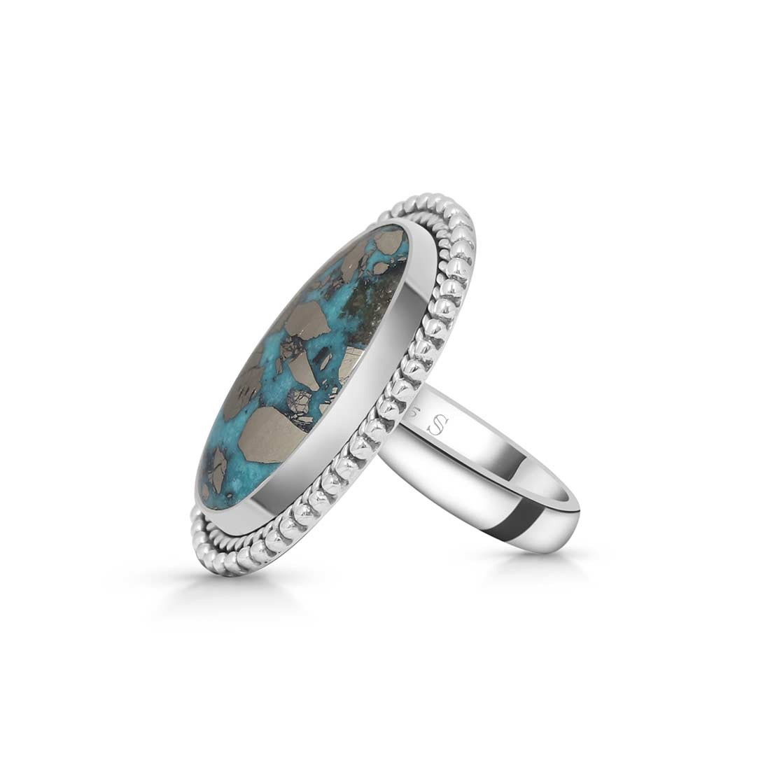 Turquoise Adjustable Ring-(TRQ-R-270.)