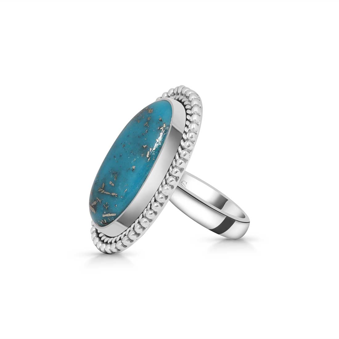 Turquoise Adjustable Ring-(TRQ-R-271.)