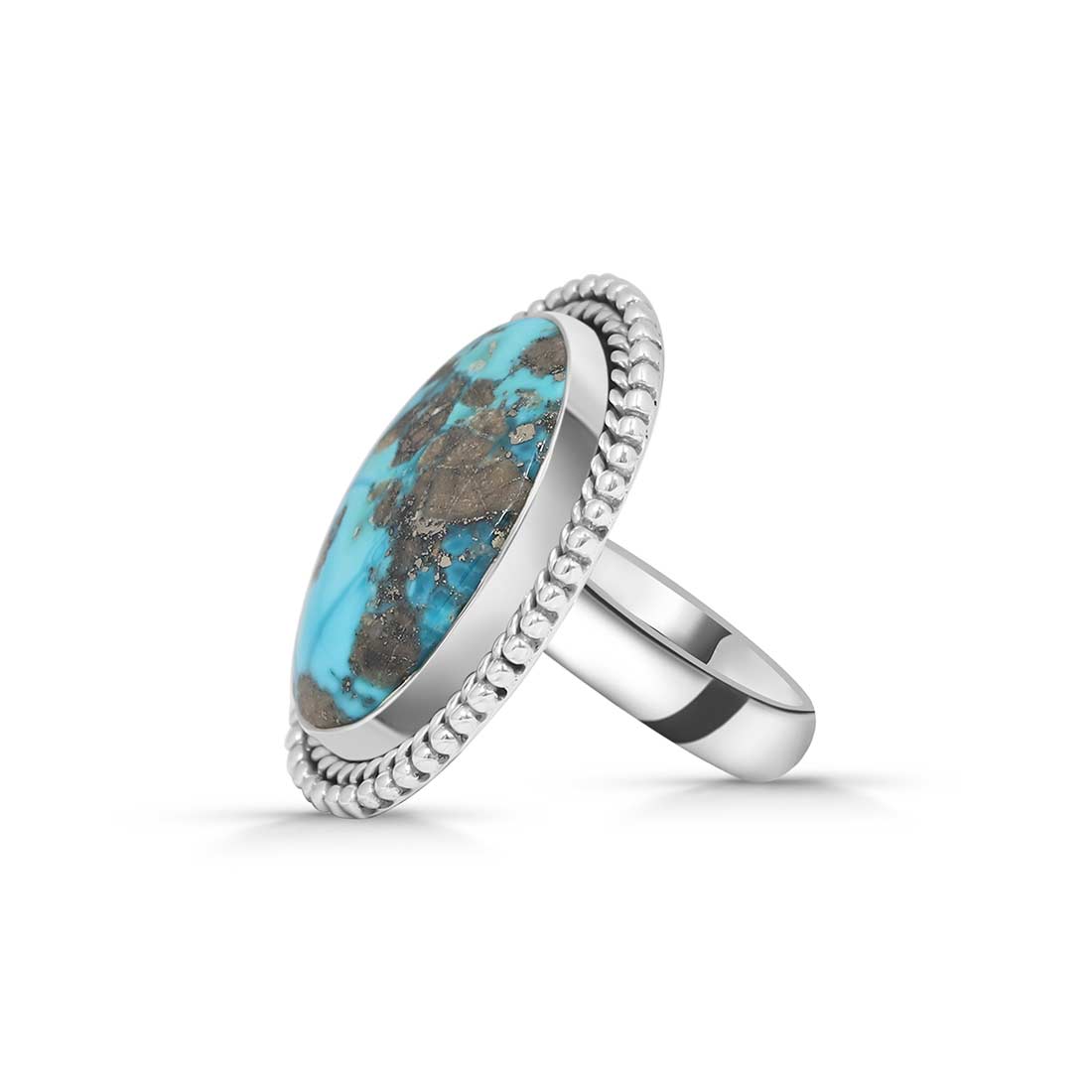 Turquoise Adjustable Ring-(TRQ-R-272.)