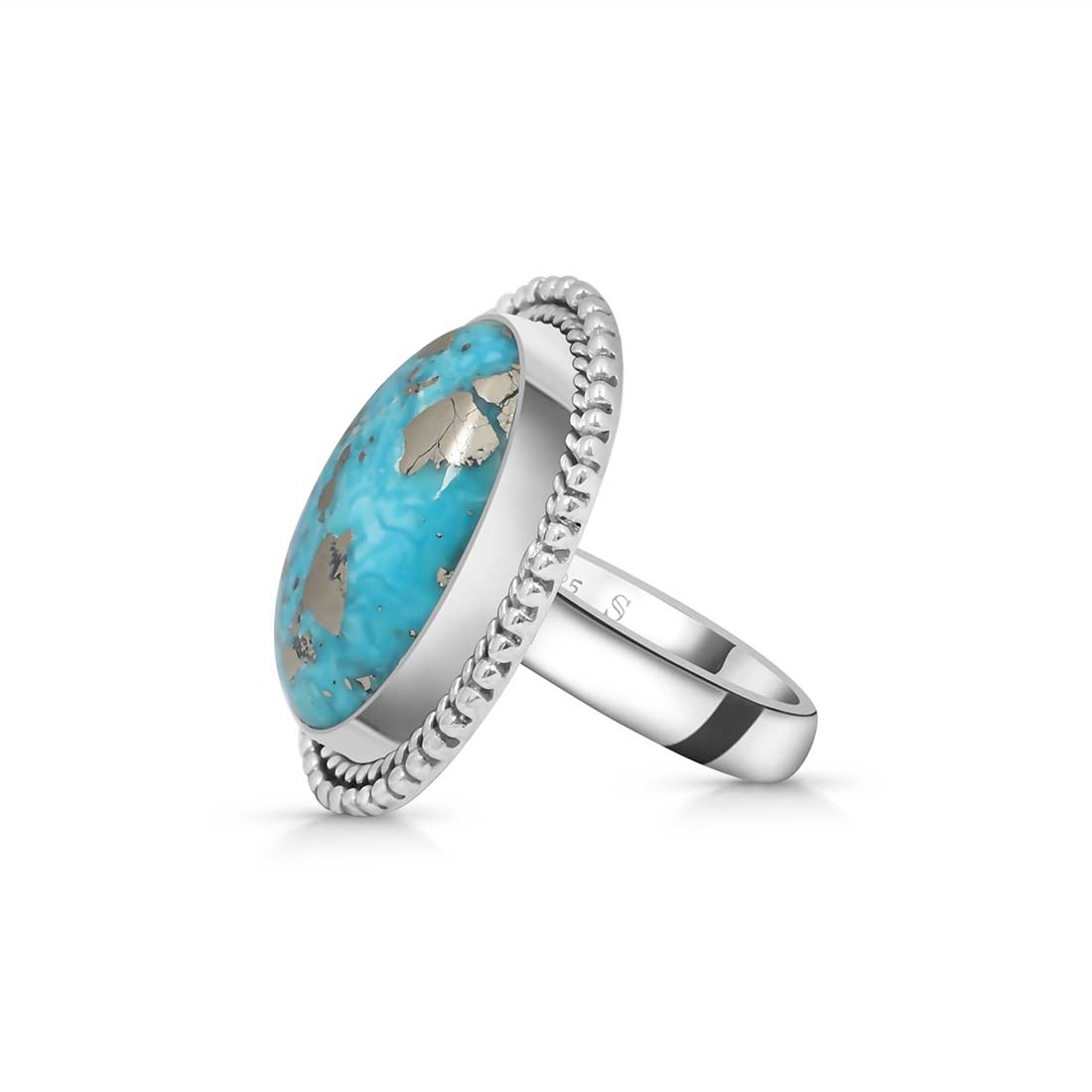 Turquoise Adjustable Ring-(TRQ-R-273.)