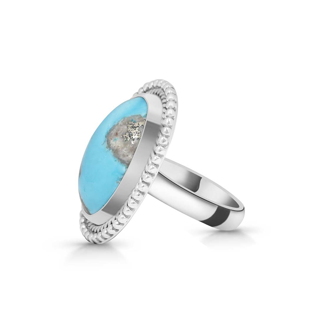 Turquoise Adjustable Ring-(TRQ-R-275.)