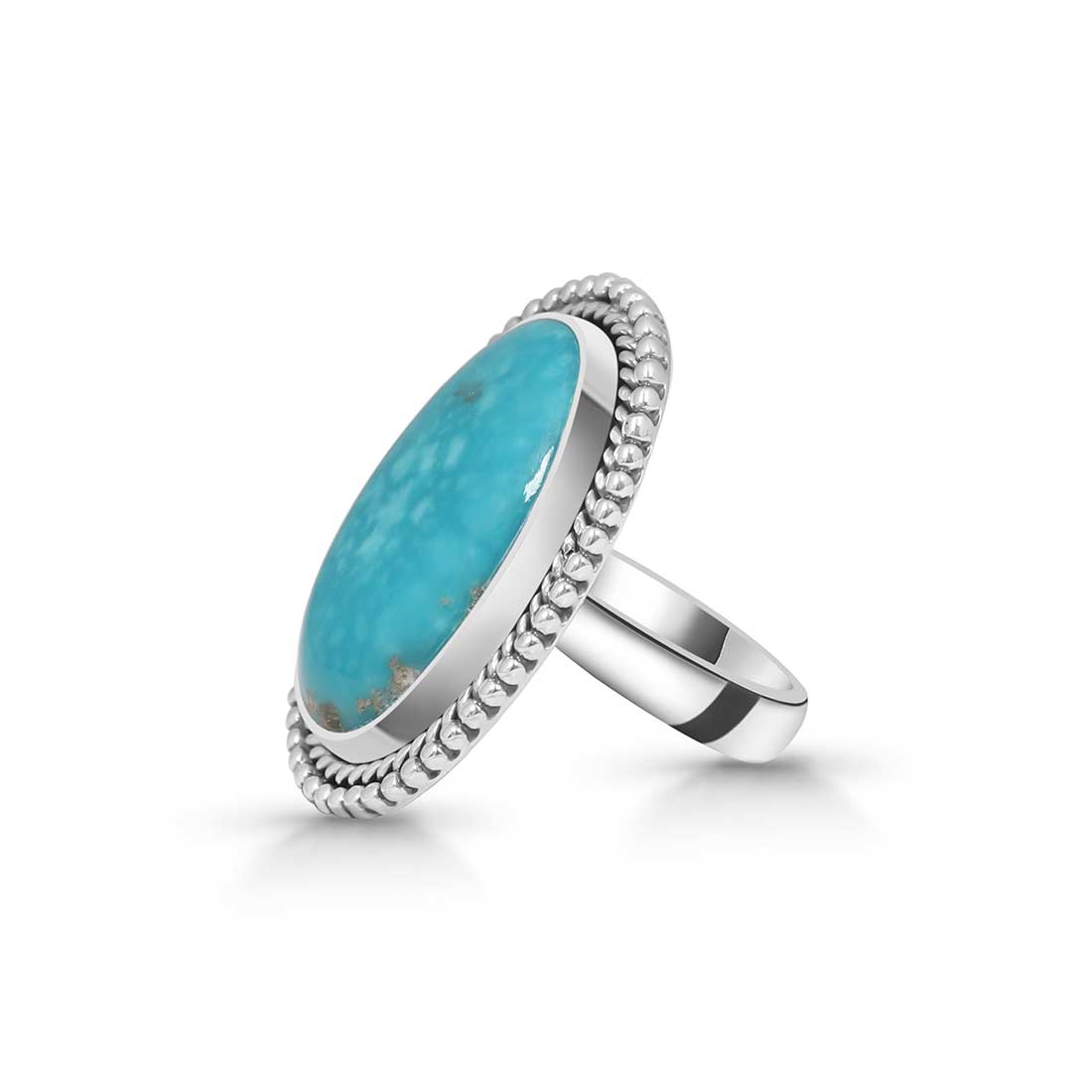 Turquoise Adjustable Ring-(TRQ-R-276.)