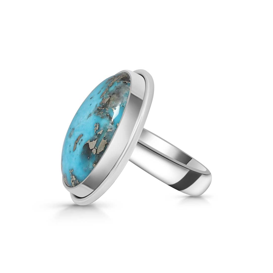Turquoise Adjustable Ring-(TRQ-R-287.)