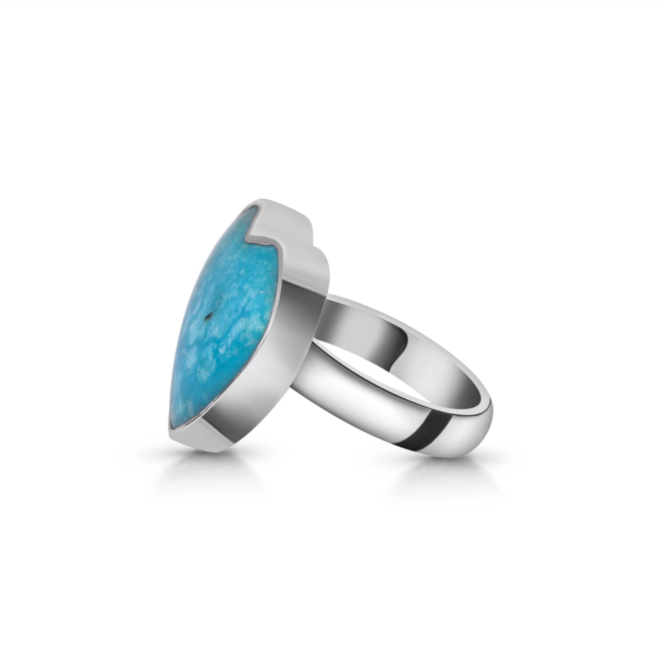 Turquoise Adjustable Ring-(TRQ-R-44.)