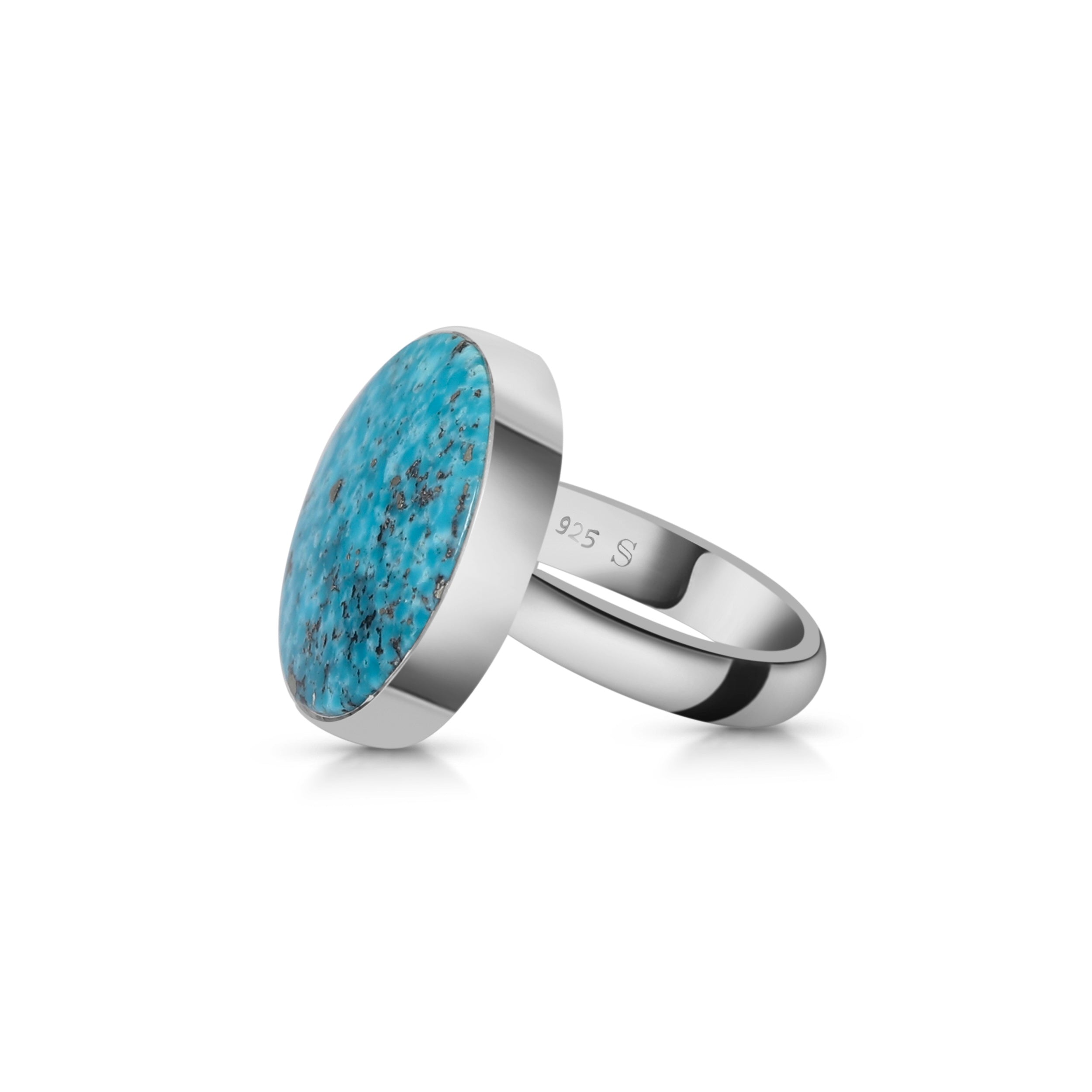 Turquoise Adjustable Ring-(TRQ-R-49.)