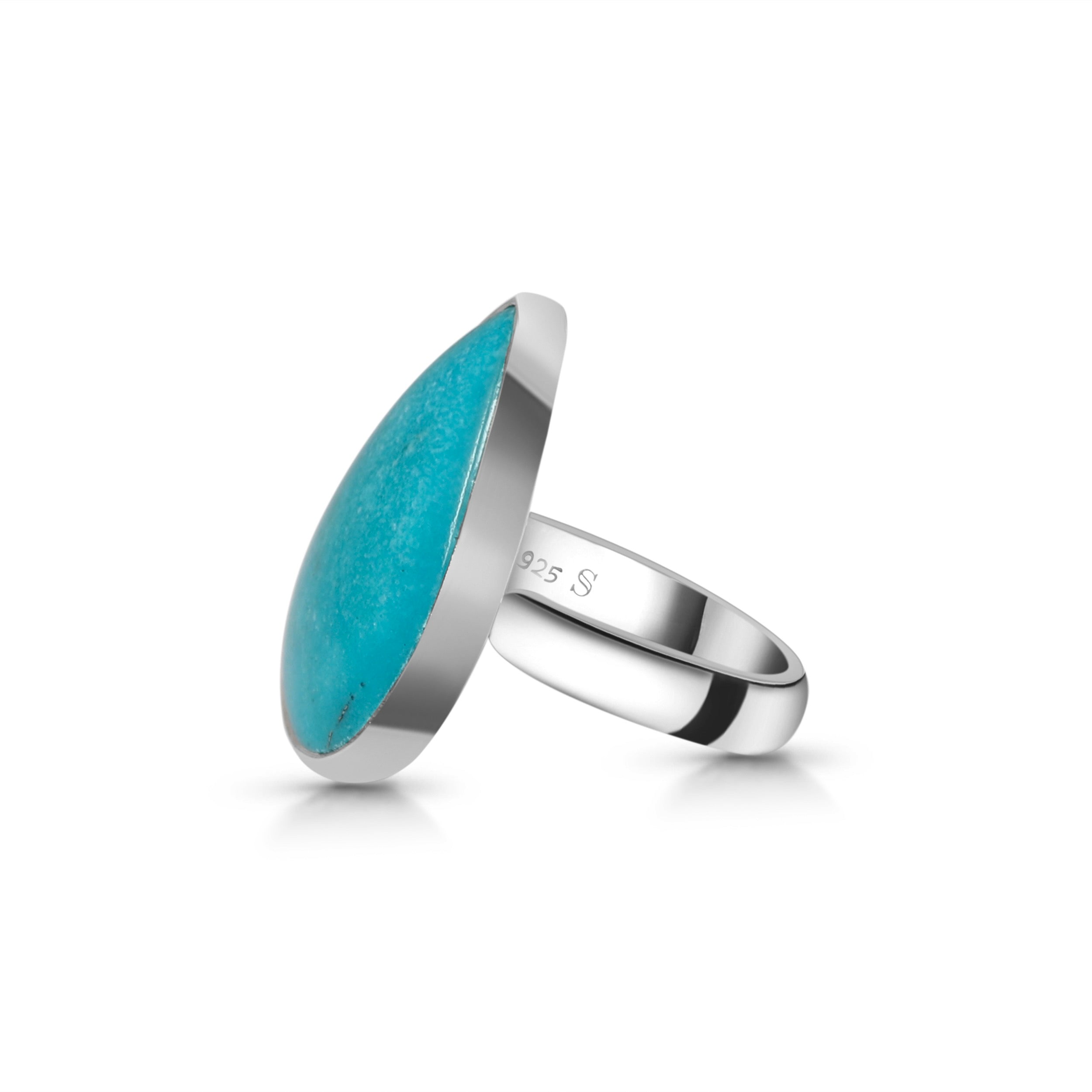 Turquoise Adjustable Ring-(TRQ-R-51.)