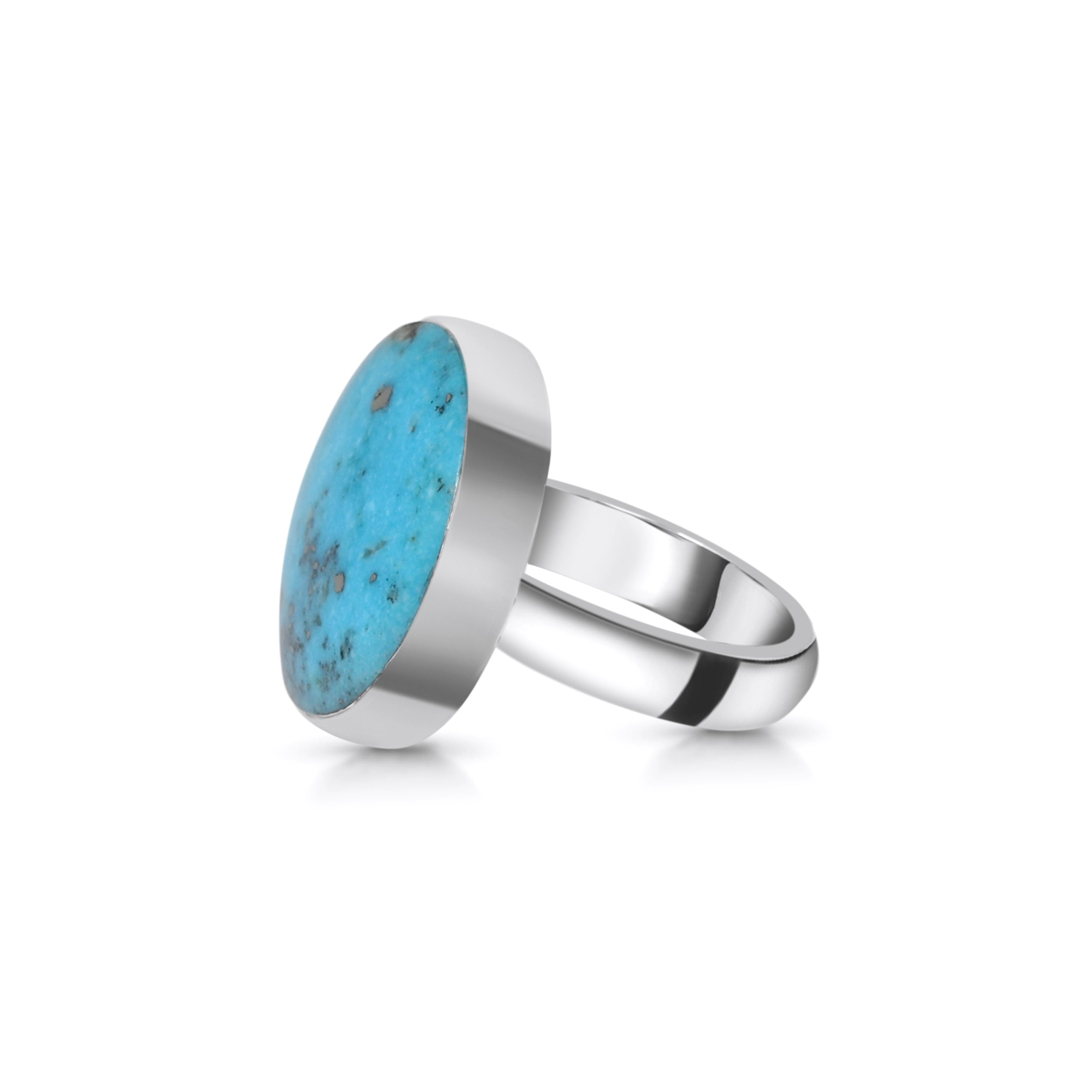 Turquoise Adjustable Ring-(TRQ-R-54.)