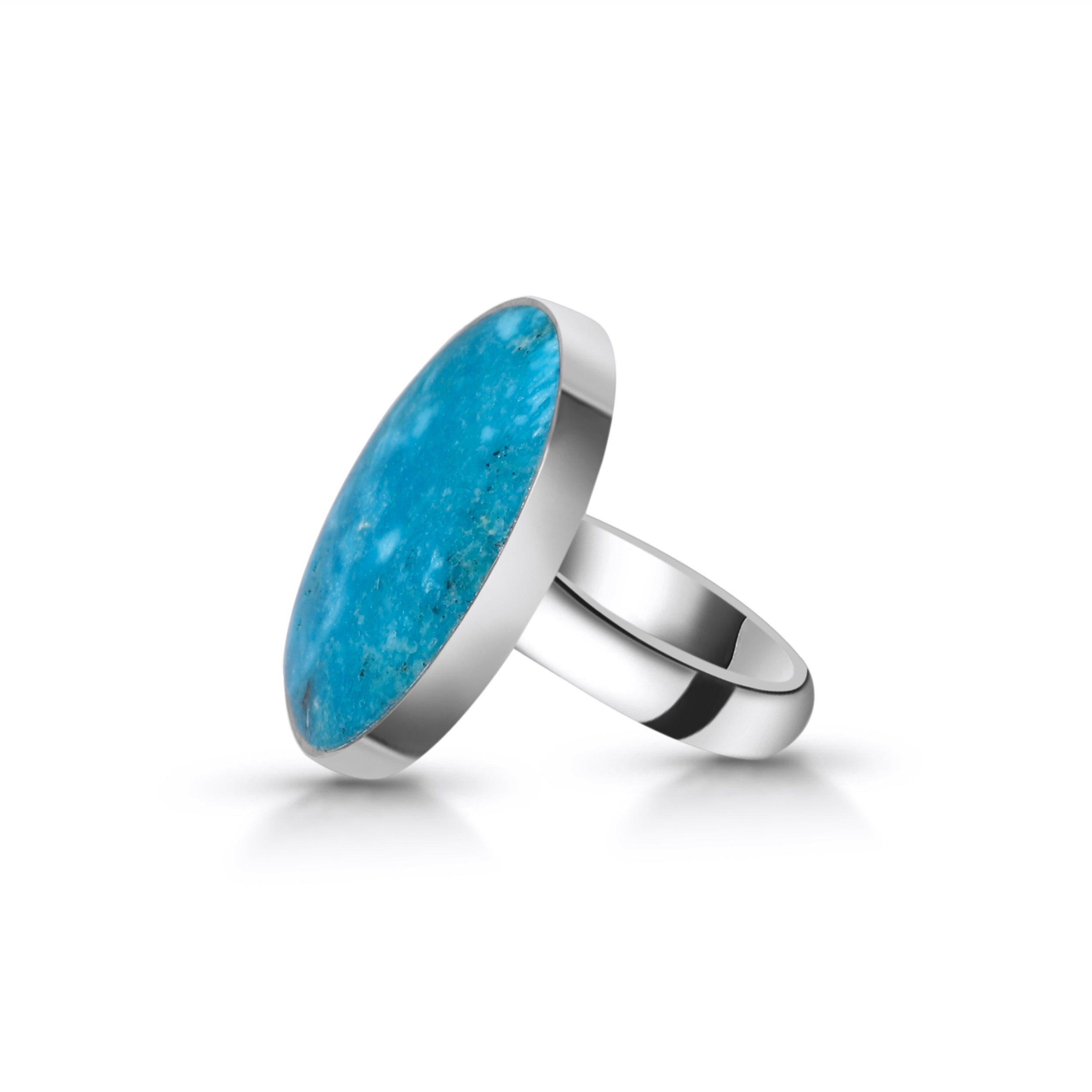 Turquoise Adjustable Ring-(TRQ-R-58.)
