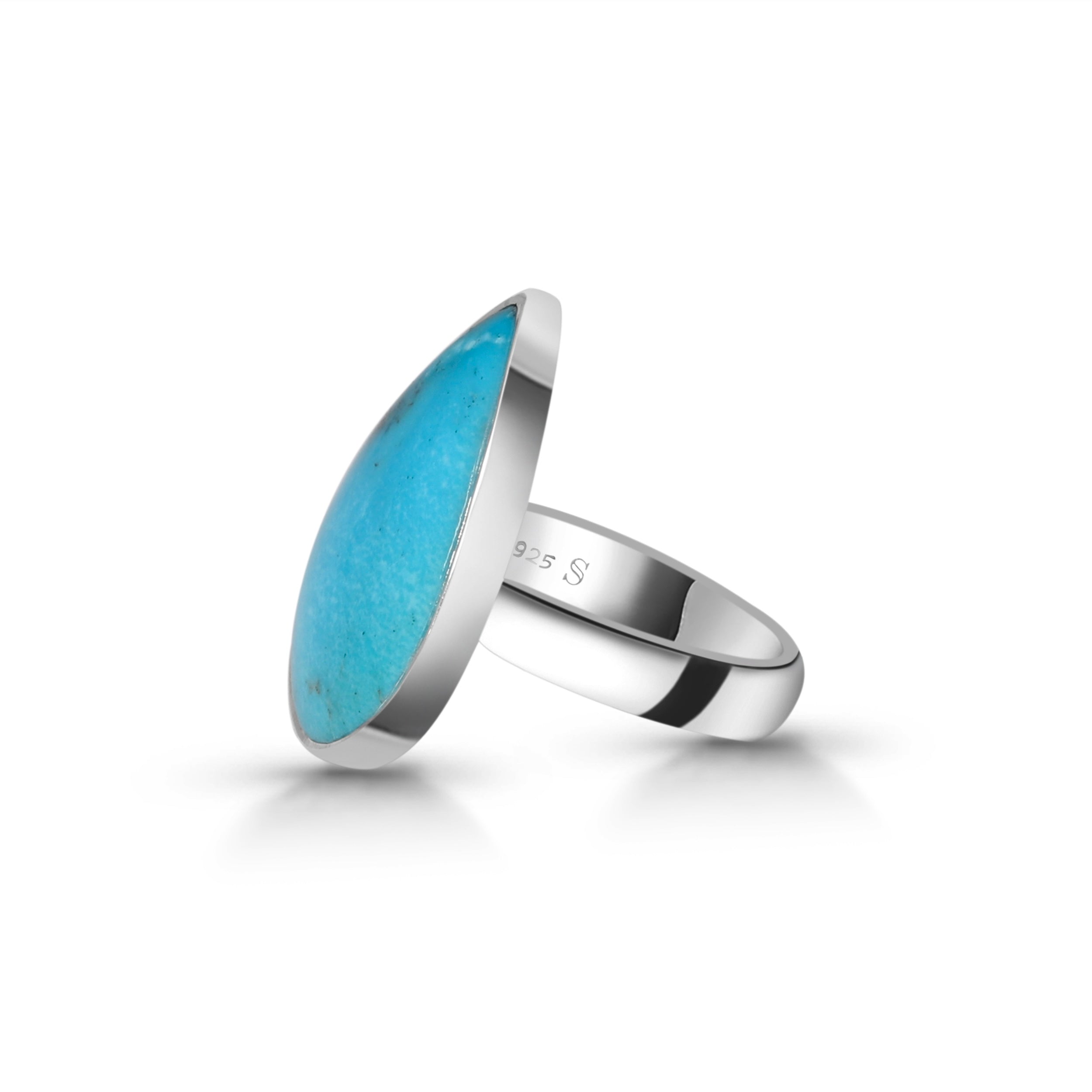 Turquoise Adjustable Ring-(TRQ-R-59.)