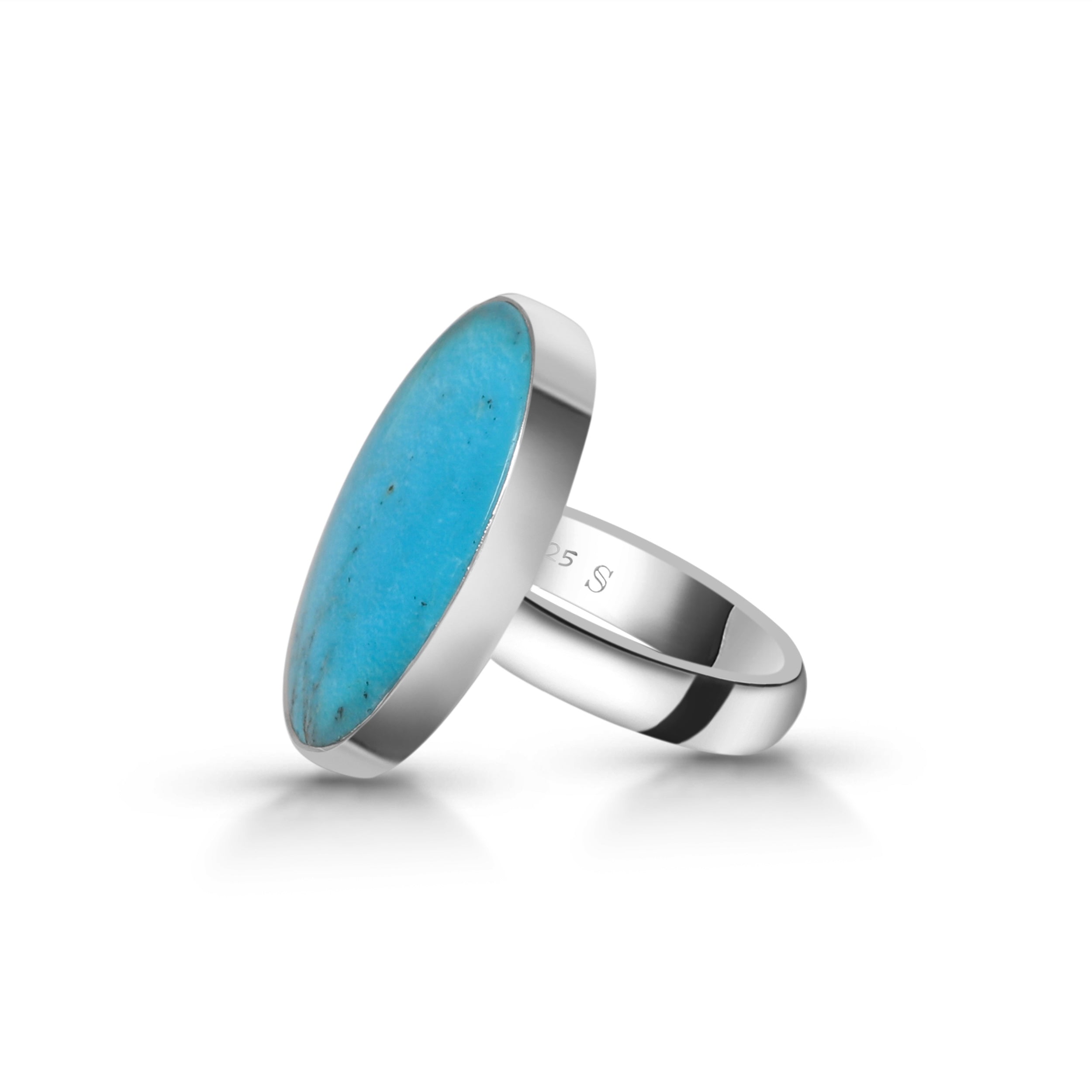 Turquoise Adjustable Ring-(TRQ-R-60.)