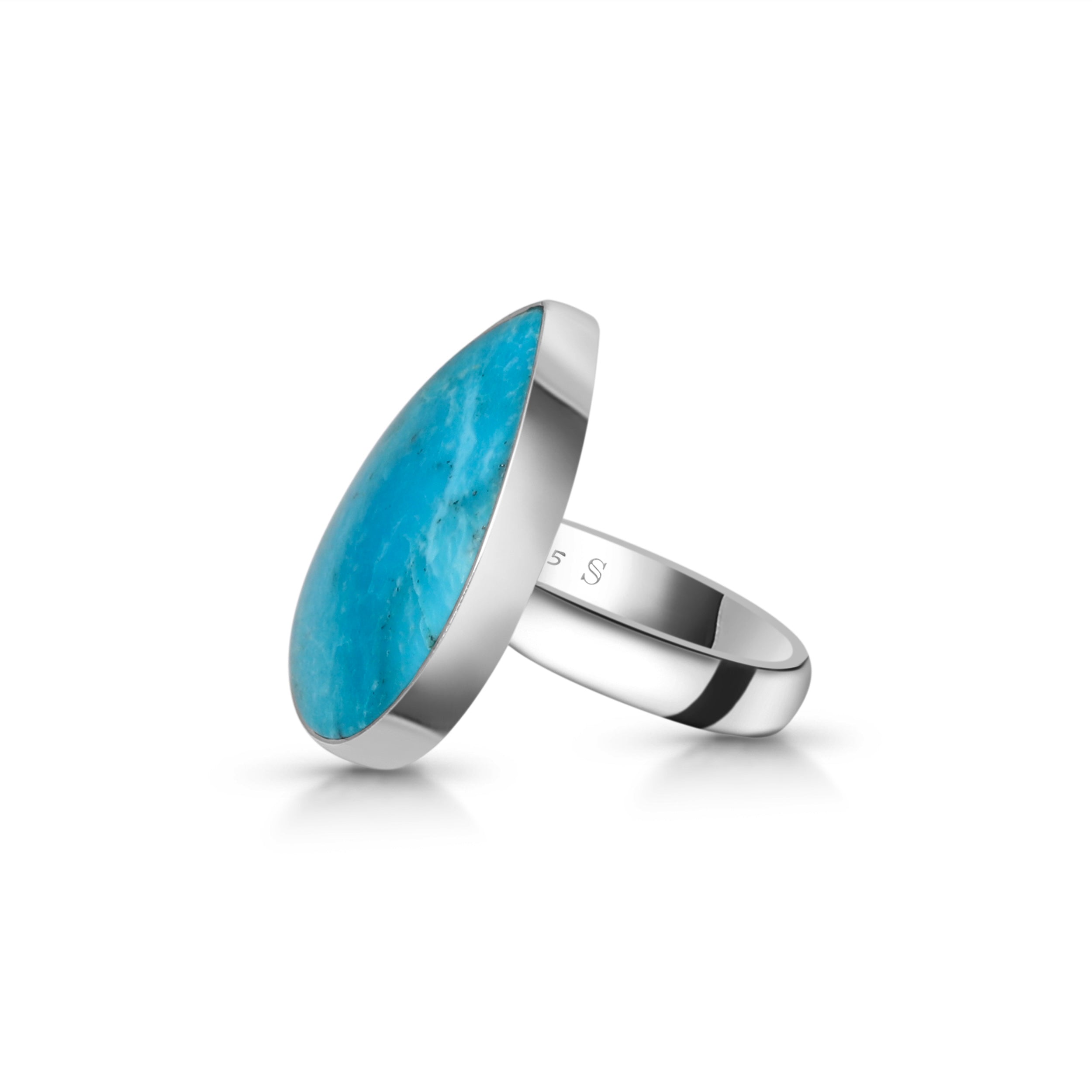 Turquoise Adjustable Ring-(TRQ-R-66.)