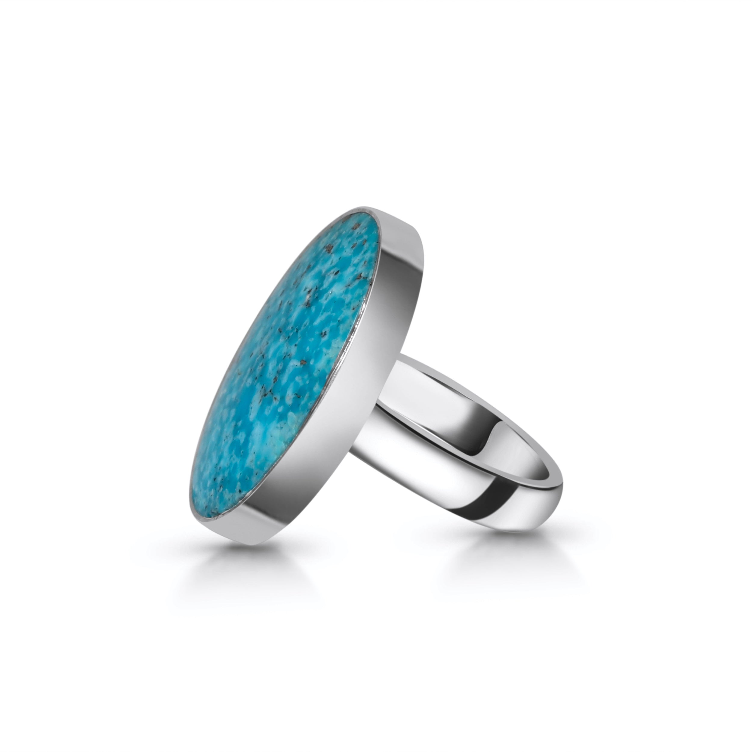 Turquoise Adjustable Ring-(TRQ-R-74.)