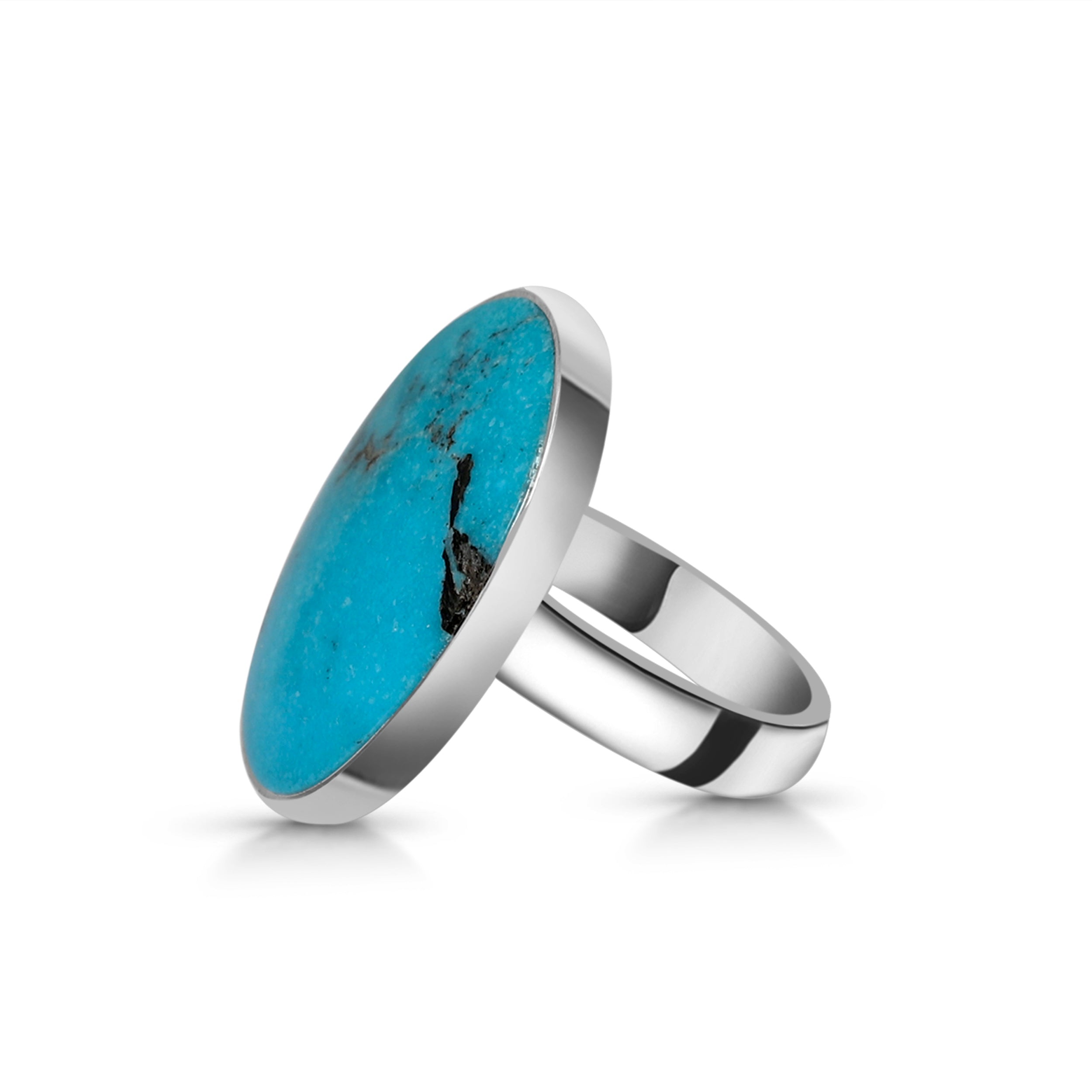 Turquoise Adjustable Ring-(TRQ-R-76.)