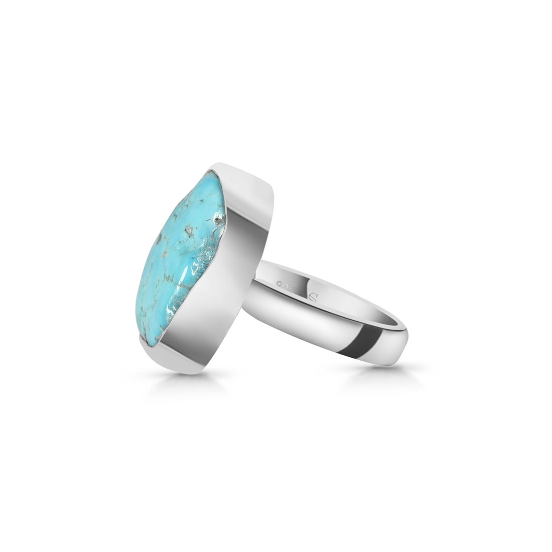 Turquoise (Rough) Adjustable Ring-(TRQ-R-79)
