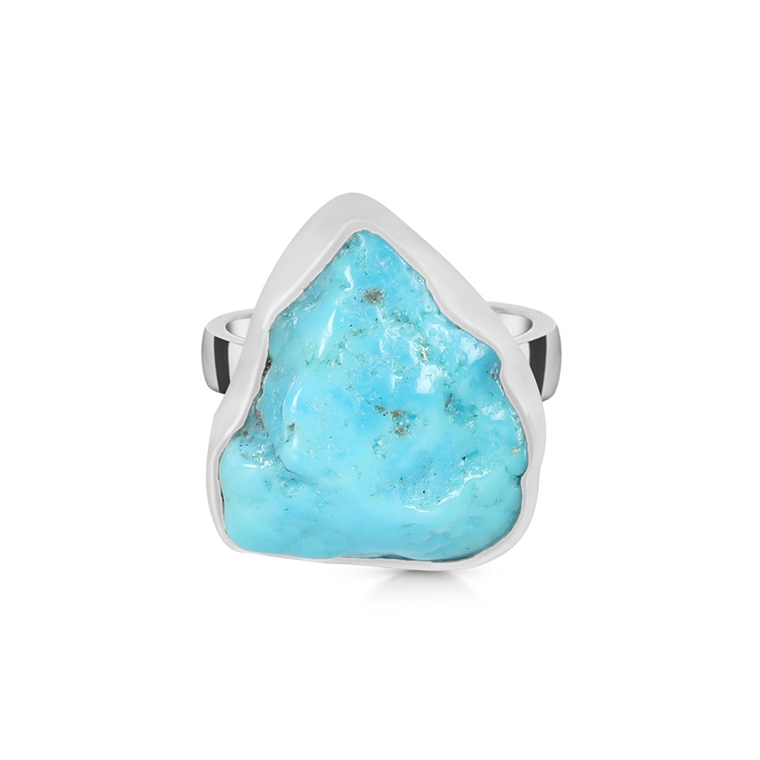 Turquoise (Rough) Adjustable Ring-(TRQ-R-80)