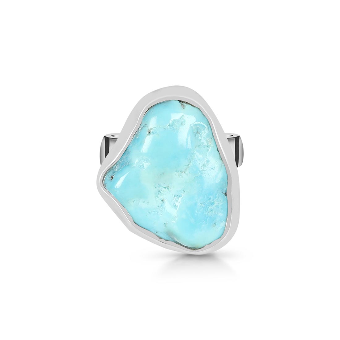 Turquoise (Rough) Adjustable Ring-(TRQ-R-82)