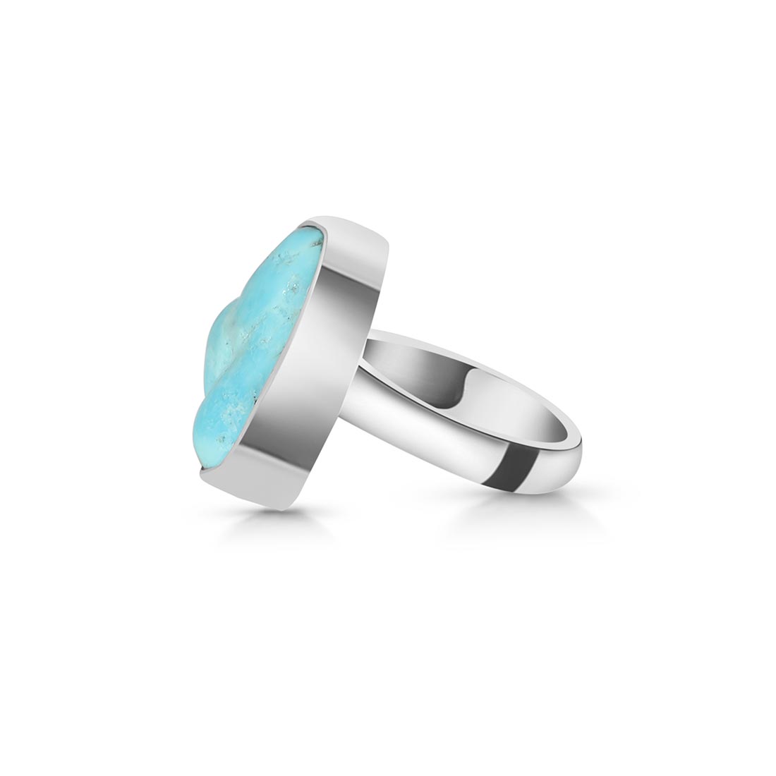 Turquoise (Rough) Adjustable Ring-(TRQ-R-82)