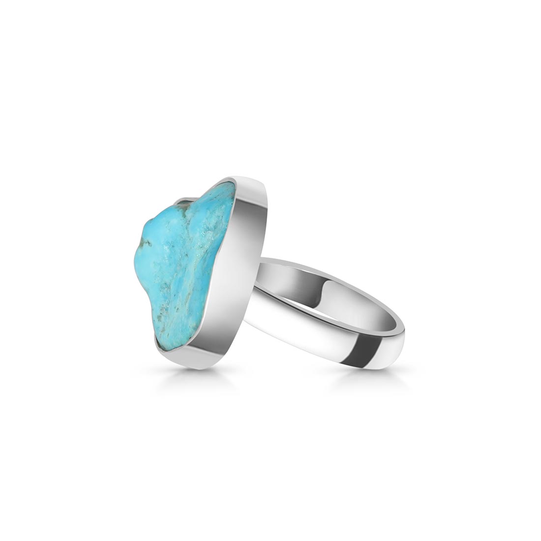 Turquoise (Rough) Adjustable Ring-(TRQ-R-83)