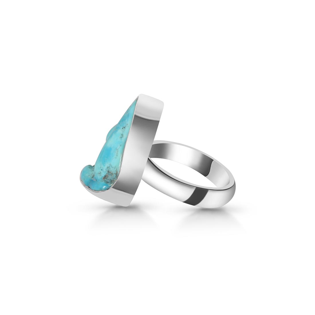 Turquoise (Rough) Adjustable Ring-(TRQ-R-84.)