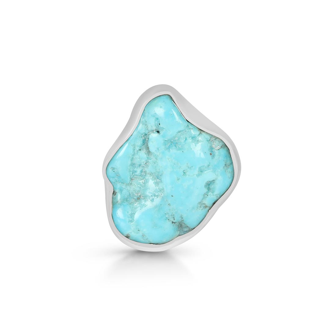 Turquoise (Rough) Adjustable Ring-(TRQ-R-85)