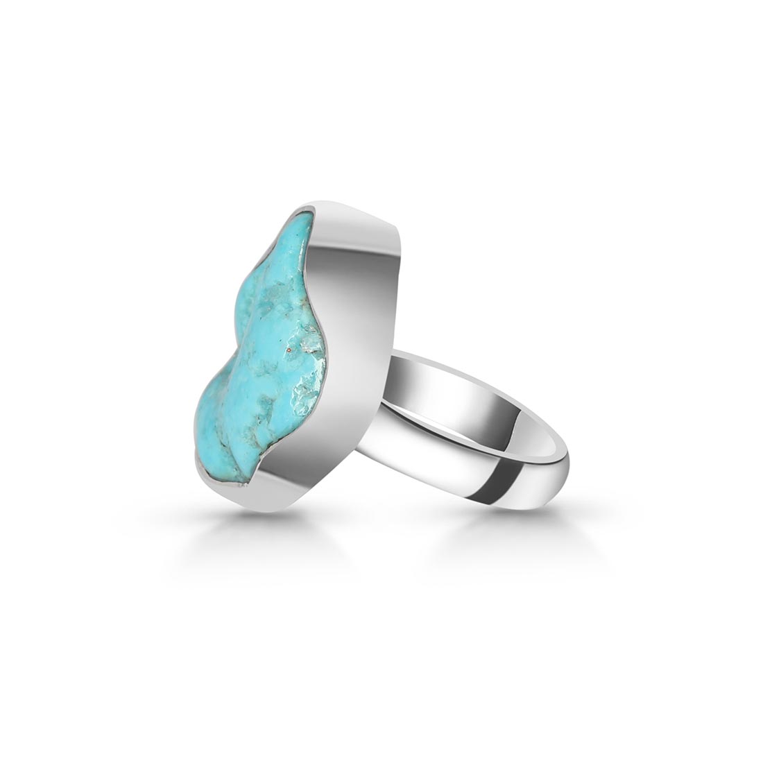 Turquoise (Rough) Adjustable Ring-(TRQ-R-85)