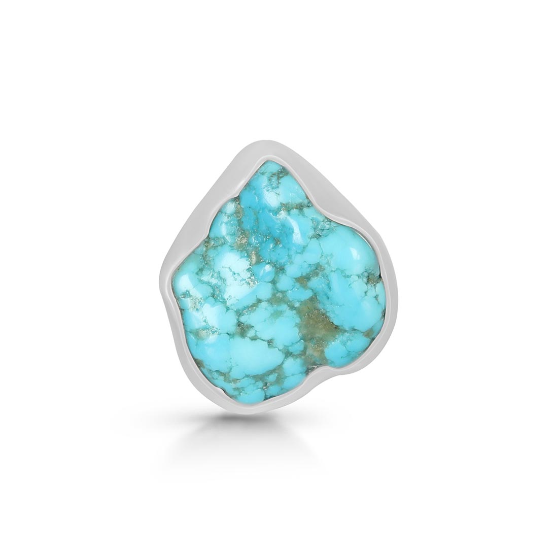 Turquoise (Rough) Adjustable Ring-(TRQ-R-86)