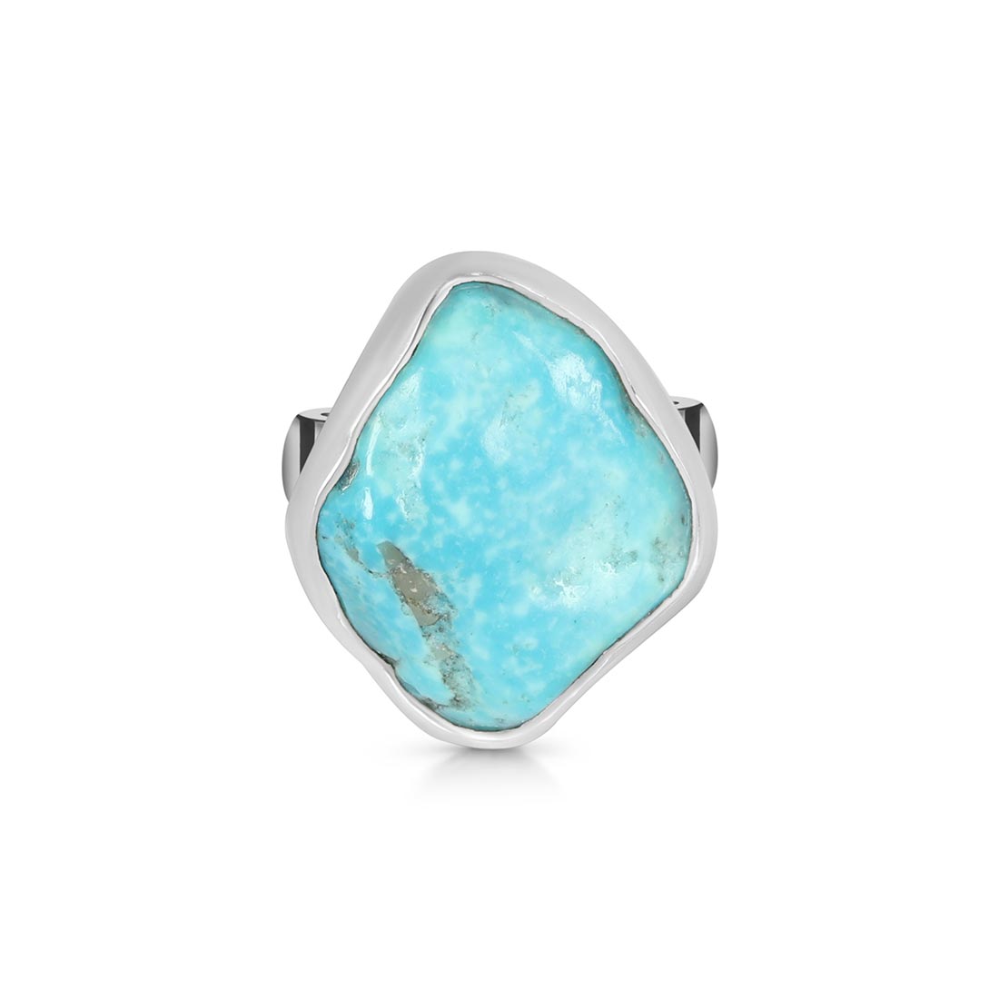 Turquoise (Rough) Adjustable Ring-(TRQ-R-87)