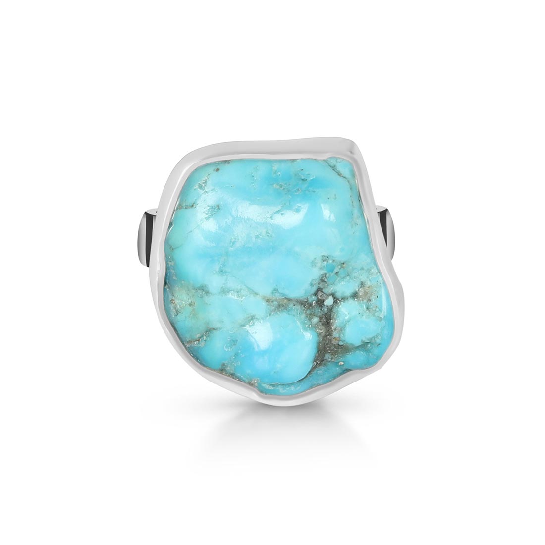 Turquoise (Rough) Adjustable Ring-(TRQ-R-89)
