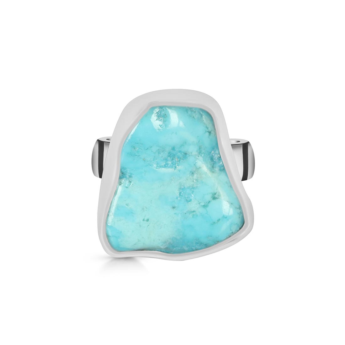 Turquoise (Rough) Adjustable Ring-(TRQ-R-90)