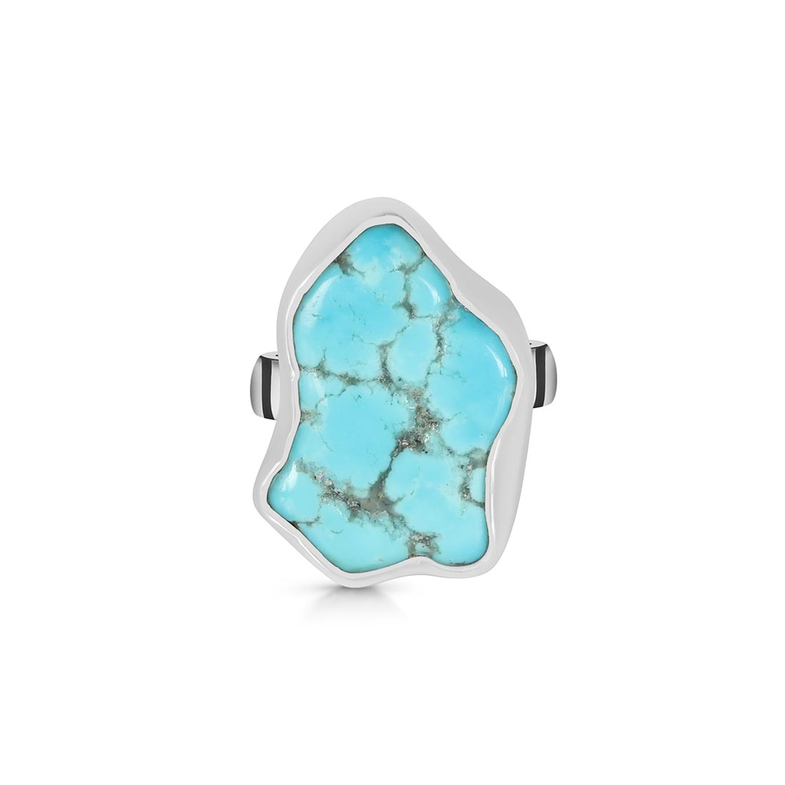 Turquoise (Rough) Adjustable Ring-(TRQ-R-91)
