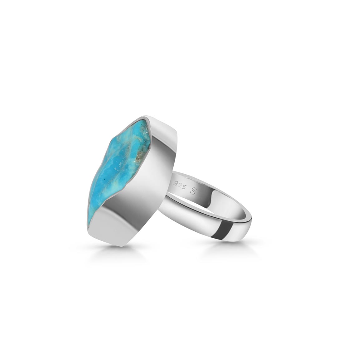 Turquoise (Rough) Adjustable Ring-(TRQ-R-96)