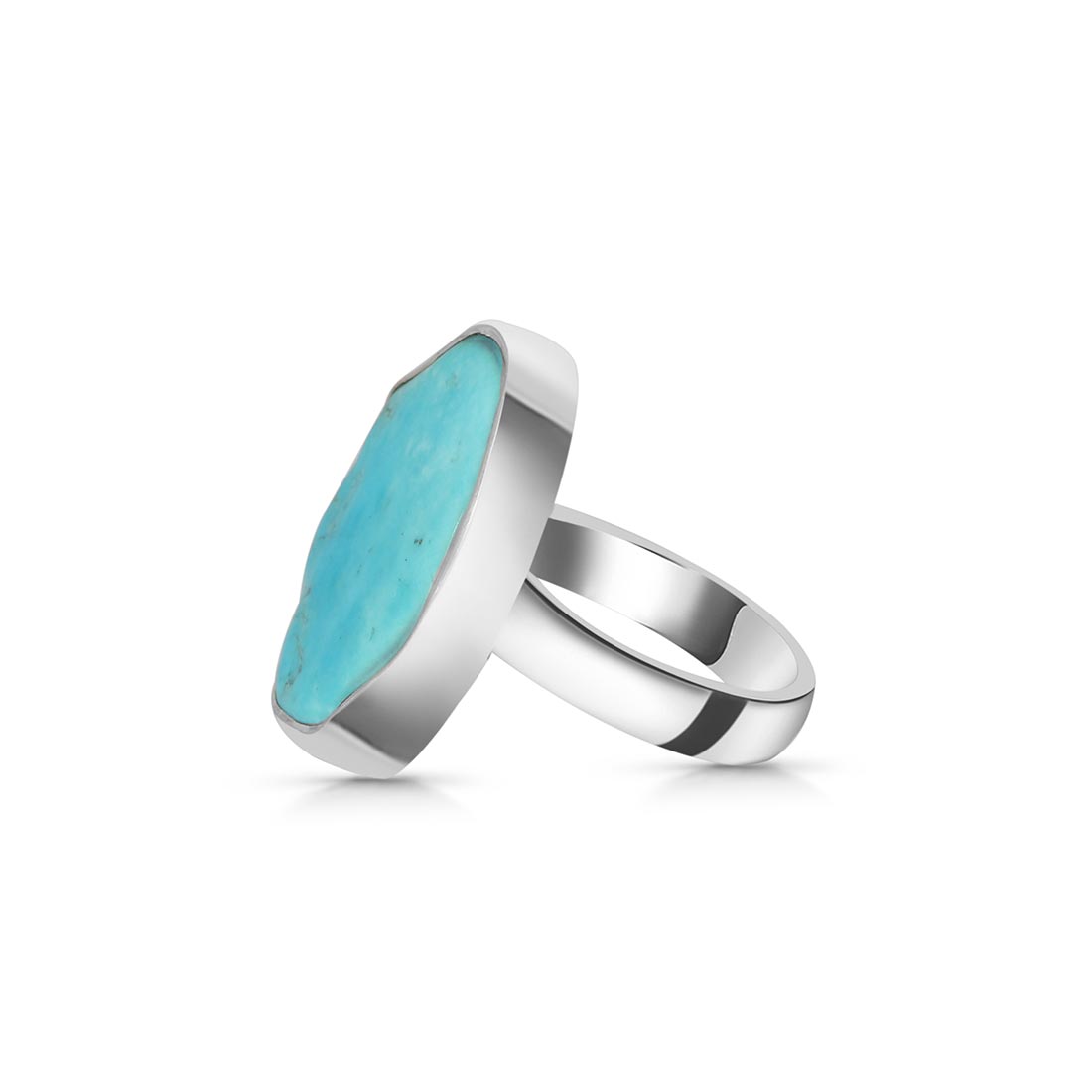 Turquoise (Rough) Adjustable Ring-(TRQ-R-99.)
