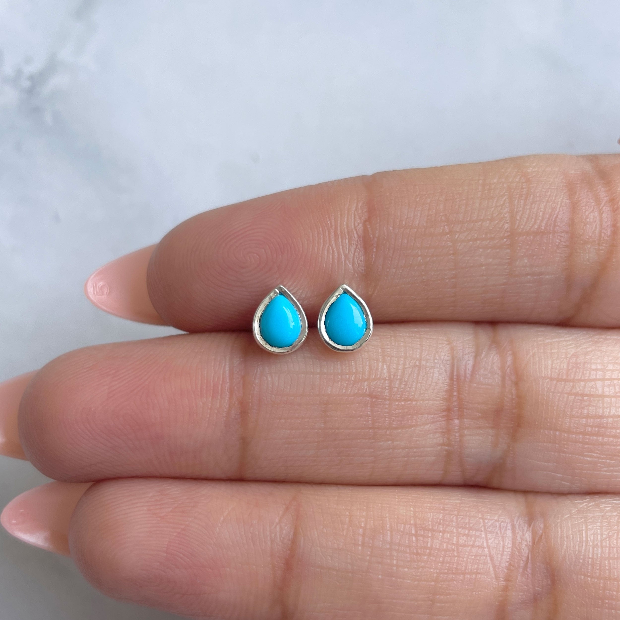 Turquoise Earring-(TRQ-RDE-1105.)