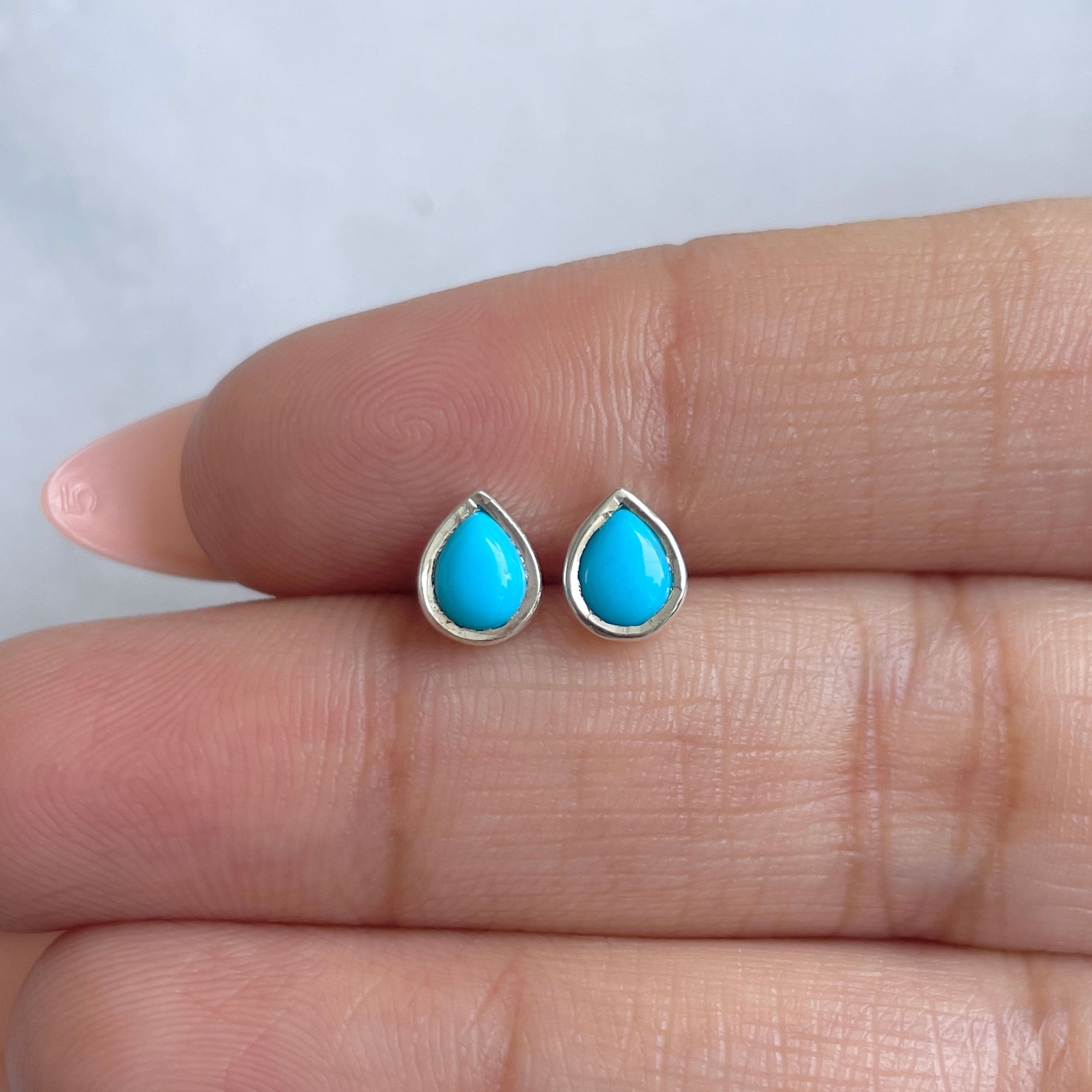 Turquoise Earring-(TRQ-RDE-1105.)
