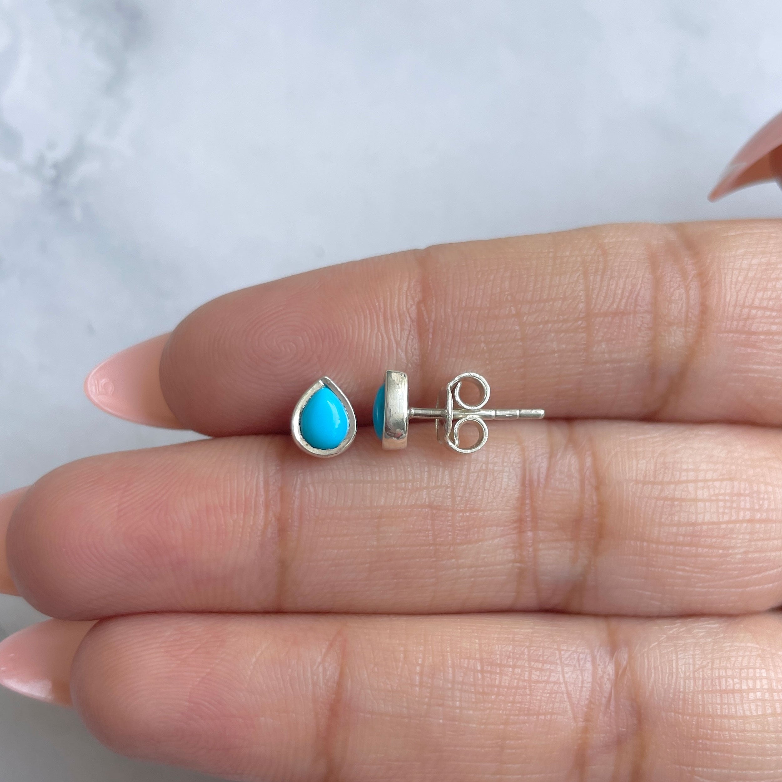 Turquoise Earring-(TRQ-RDE-1105.)